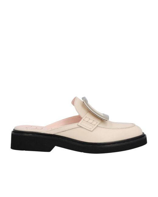 Roger Vivier White Round Toe Sandals