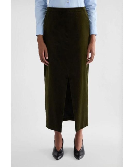 Jil Sander Black Front-Slit Maxi Skirt