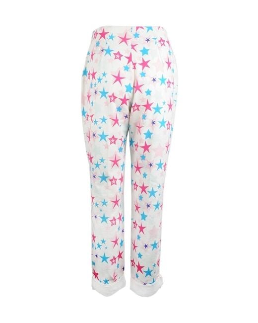 Delpozo White Logo Printed Casual Pants
