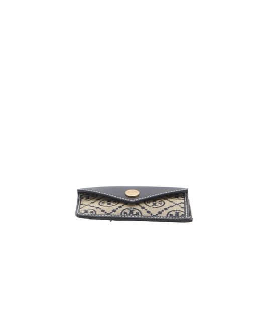 Tory Burch Black T Monogram Zip Card Case
