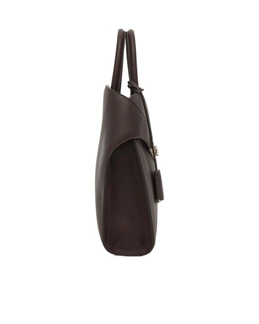 Ferragamo Brown Hug Briefcase for men