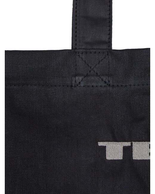 Rick Owens Black Temple Of Love Tote Bag for men
