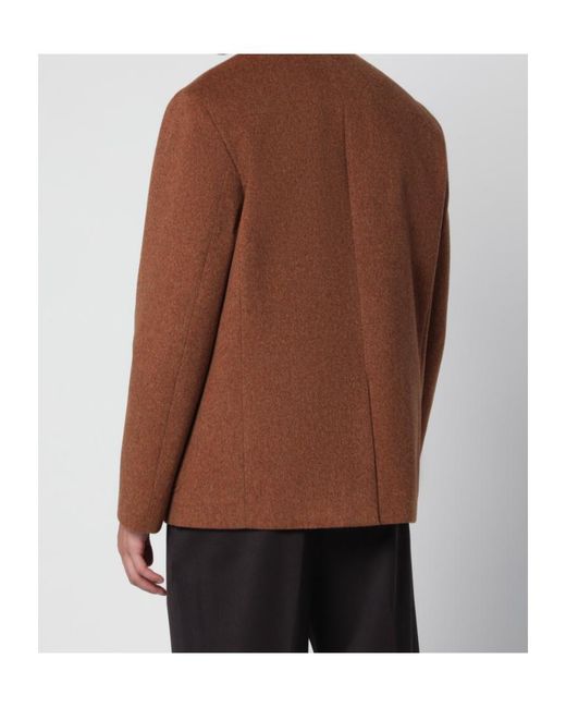 Loro Piana Brown Long-Sleeve Button-Up Jacket for men