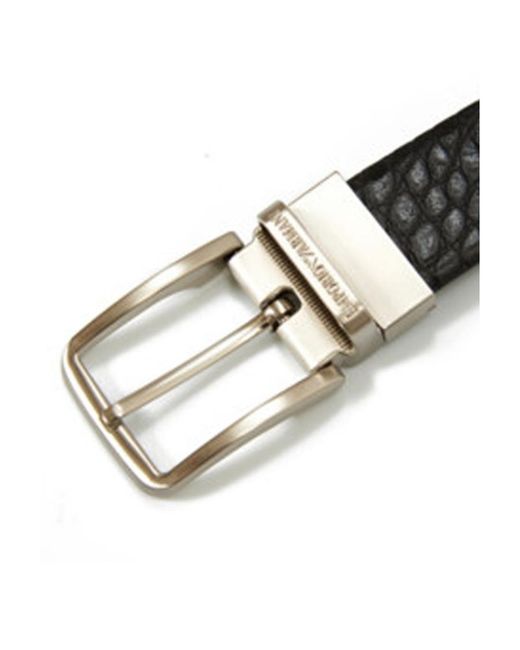 Giorgio Armani White Printing Needle Buckle Belt for men