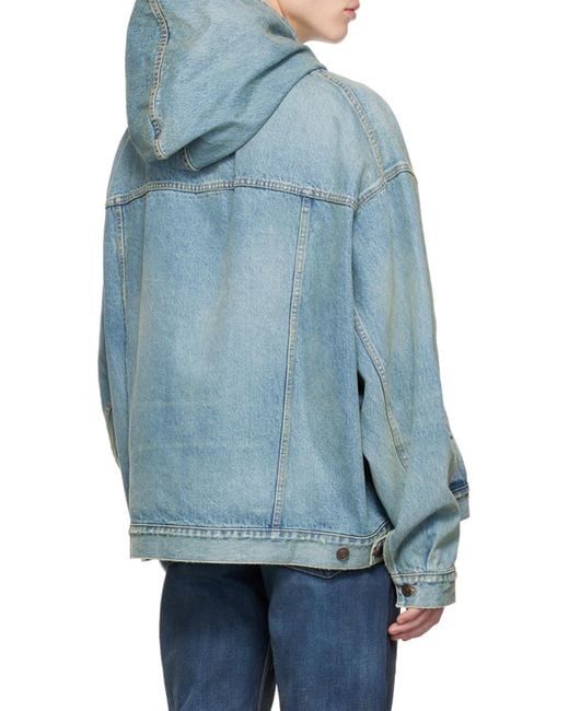 Balenciaga Blue Giacca Pull-Over Da Uomo for men