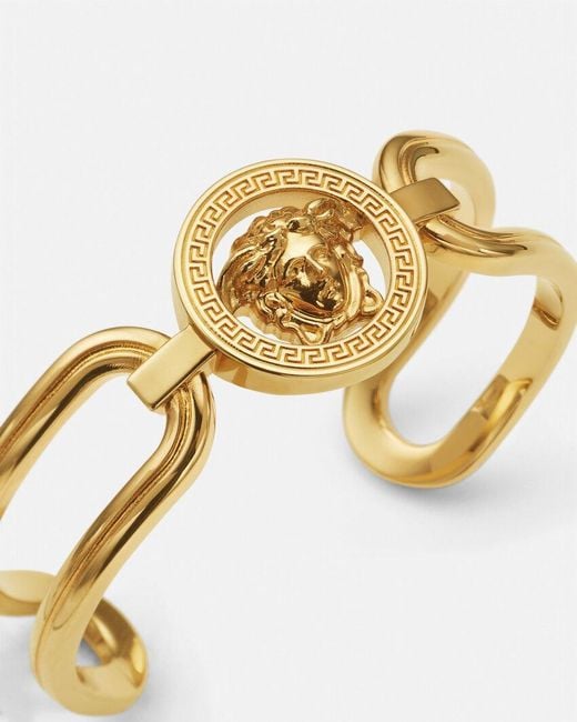 Versace Metallic Medusa '95 Polished Finish Cuff Bracelet for men