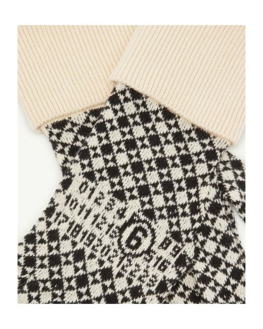 MM6 by Maison Margiela White Cotton Gloves