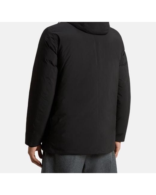 Woolrich Black Hooded Puffer Jacket for men