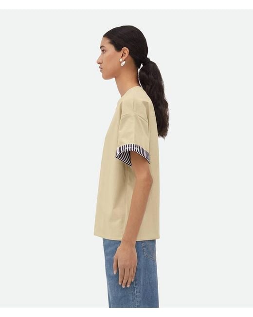 Bottega Veneta Natural Crewneck Short-Sleeved T-Shirt