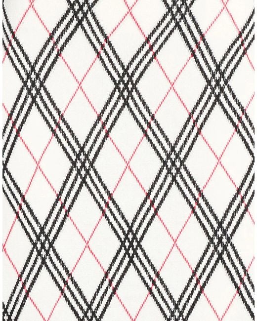 Burberry White Color-Block Knit Pencil Skirt