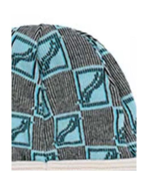 we11done Blue Logo Trimmed Hat for men