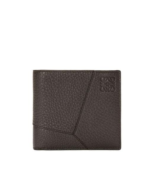 Loewe Gray Puzzle Bifold Coin Wallet for men