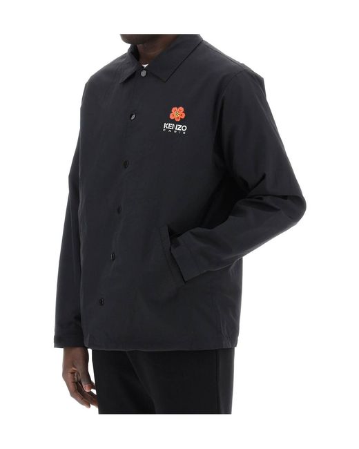 KENZO Blue Boke Flower Coach Jacket for men
