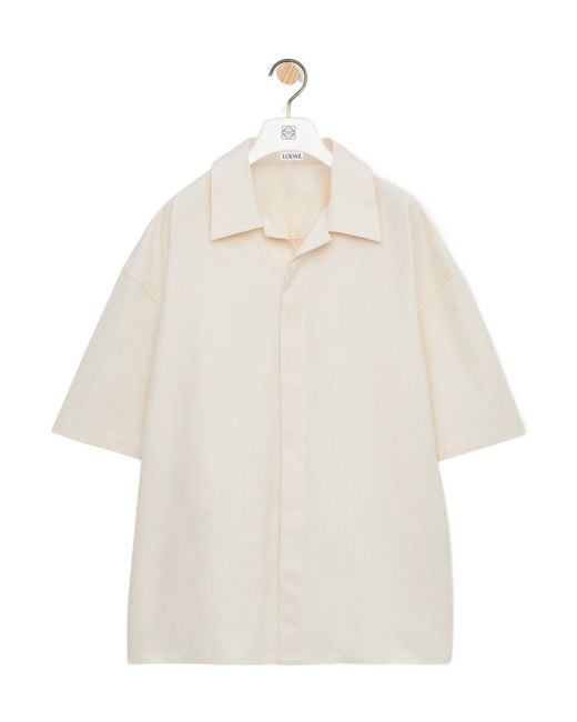 Loewe White Relaxed Short Sleeved Shirt for men