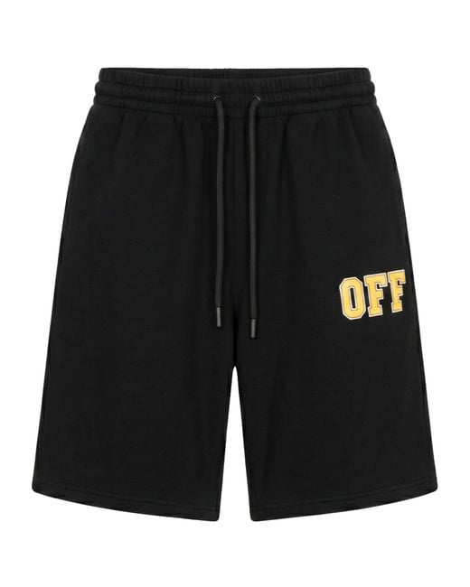 Off-White c/o Virgil Abloh Black Elastic-Waist Shorts for men