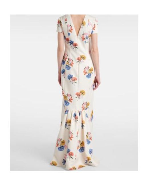 Emilia Wickstead White Fosette Floral Maxi Dress