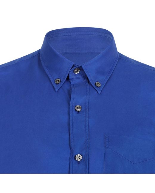 Tom Ford Blue Button Down Long-Sleeved Shirt for men