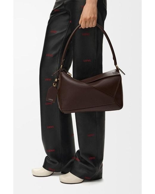 Loewe Brown Medium Featherlight Puzzle Bag
