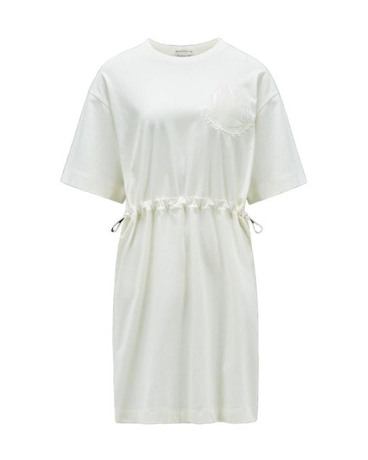 Moncler White Cotton Dress
