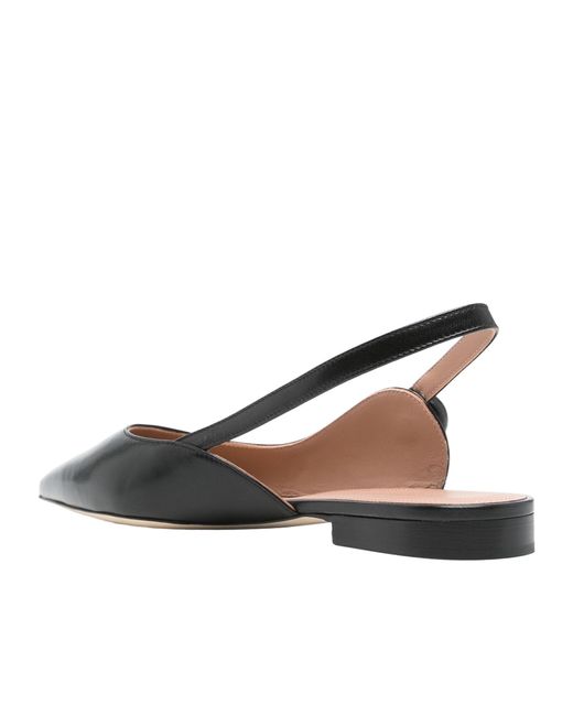 Malone Souliers Black Leather Slingback Pumps