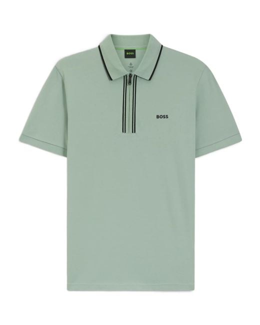 Boss Green Boss Zip Placket Polo Shirt for men