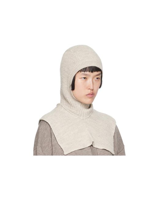 The Row White Knitted Neck Hat