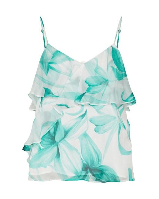 Marella Blue Ruffled Pattern Sling