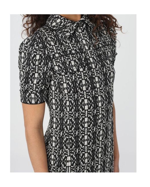 Max Mara Multicolor Cesy Monogram Short-Sleeved Dress