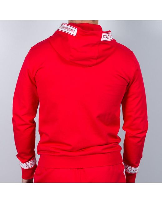 EA7 Red Logo And Hat Casual Jacket for men