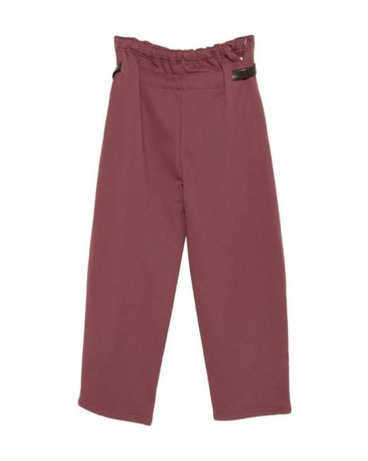 Magliano Red Buckle-Belt Track Pants for men