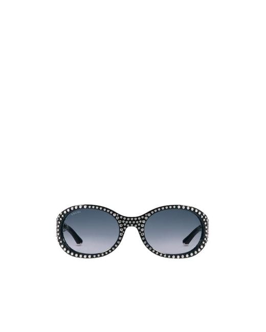 Gucci Blue Eyewear Round Frame Sunglasses