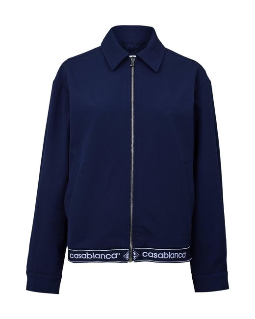 Casablanca Blue Zipper Casual Jacket