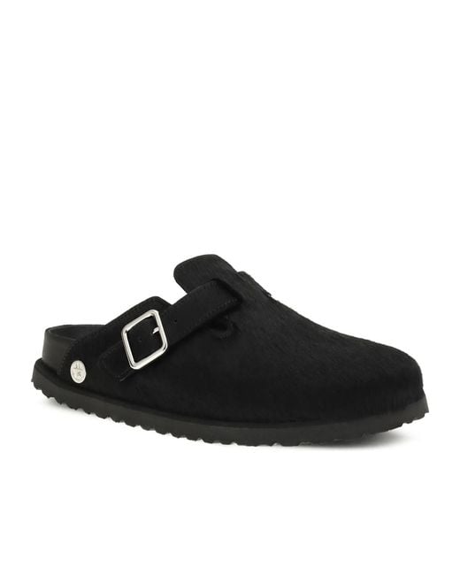 Birkenstock Black Boston Pony Hair Sandals