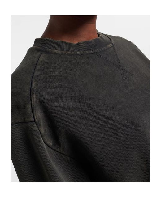 Entire studios Black Ribbed Crew Neck Sweatshirt