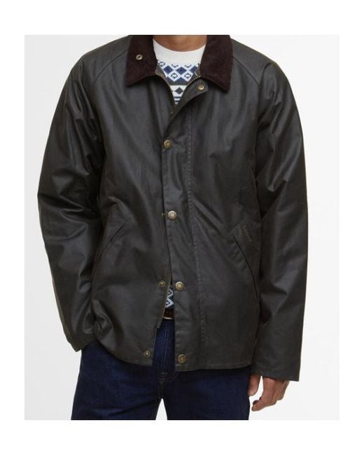 Barbour Black Button-Up Jacket for men