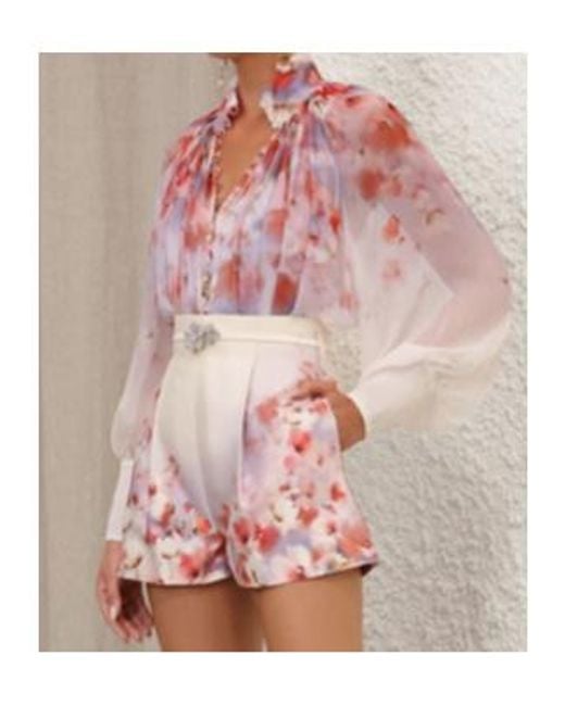 Zimmermann Pink Crush Smock Blouse