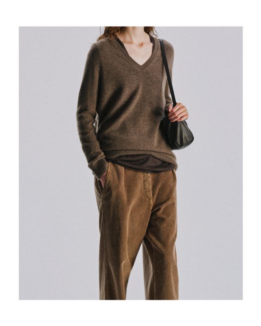 The Row Brown Long-Sleeved Sweater