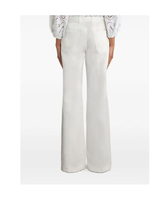 Etro White Straight-Leg Jeans