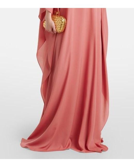 Elie Saab Pink Pleated Detail Gown