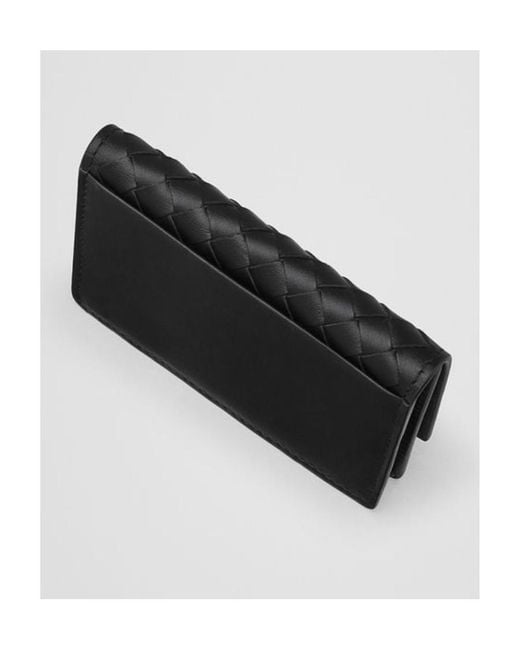 Bottega Veneta Black Weaving Details Wallet for men