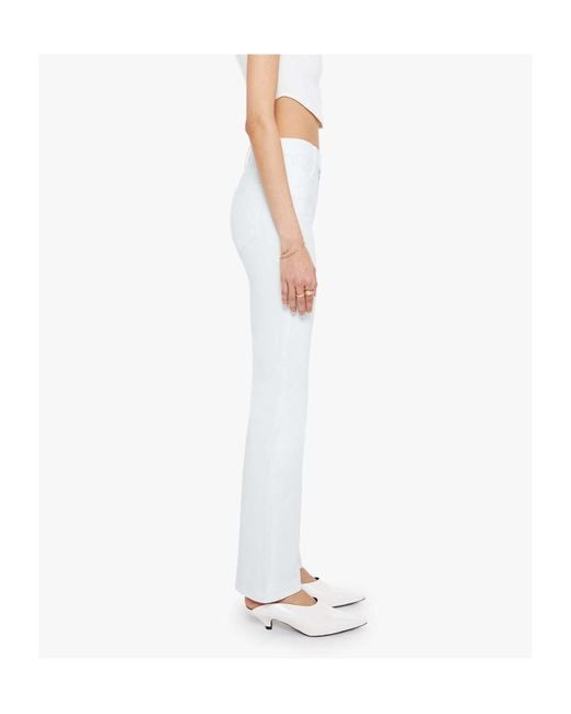 Mother White Belt Loops Jeans