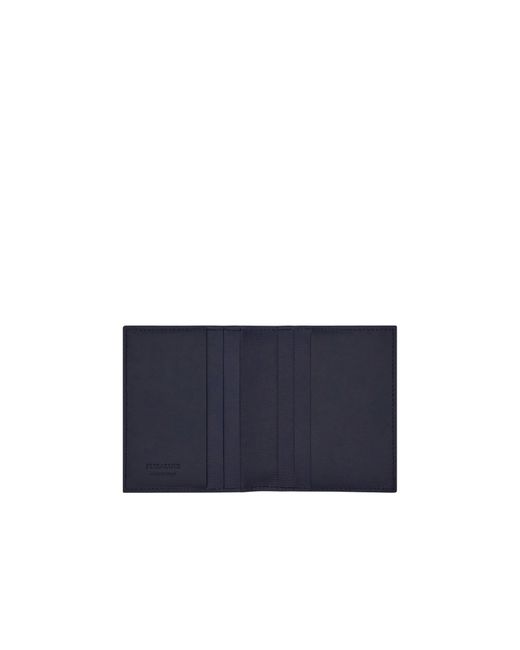 Ferragamo Blue Logo Pattern Card Holder for men