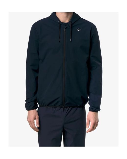 K-Way Blue Journeer Travel Hooded Jacket for men