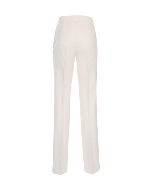 P.A.R.O.S.H. White Pleated Casual Pants