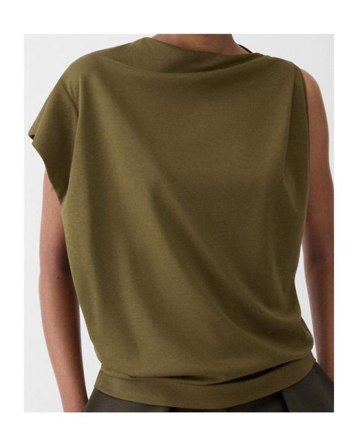 Jacquemus Green The Drap Asymmetric Top