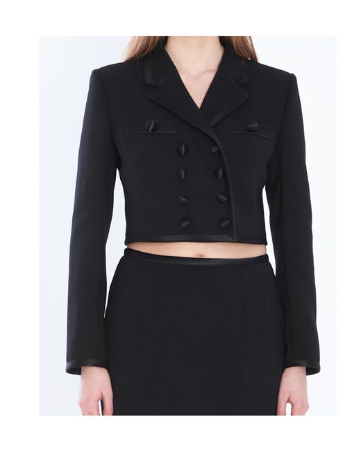 Dolce & Gabbana Black Double-Breasted Long Sleeved Jacket