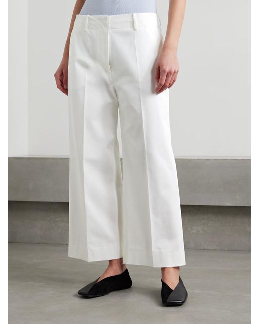 Proenza Schouler White Amara Wide-Leg Casual Pants