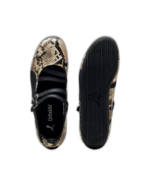 PUMA Black Speedcat Embossed Ballet Shoes