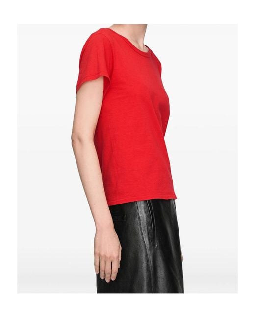 Maison Margiela Red Logo Detail T-Shirts