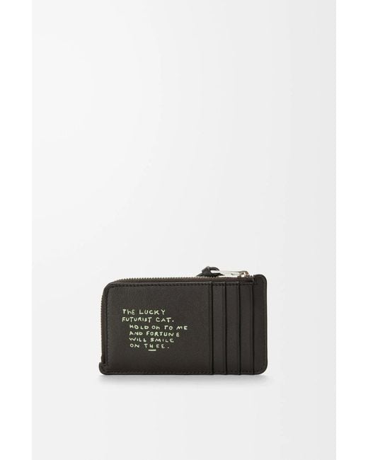 Loewe Black X Louis Wain Futurist Cat Cardholder